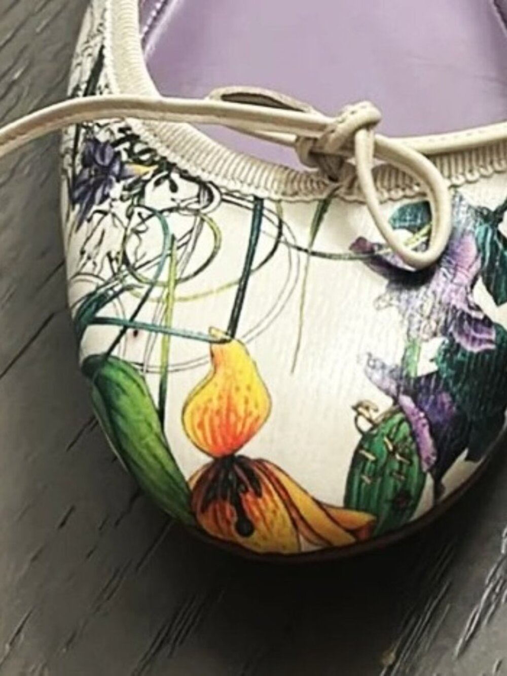 RARE Gucci flora LOGO ballet flats floral 39 or US 8.5 vintage - Picture 9 of 13